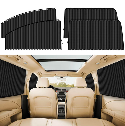 Magnetic Car Side Window Sunshade Curtain-4 PCS Universal